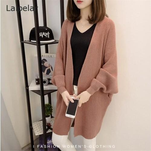 Womens Long Knit Sweater Sweater Cardigan All-match Thin Loose Jacket Large Size Casual Sweater 2020 Autumn New