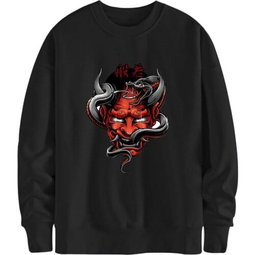 Snake Ghost Long Sleeve Hoodies Sweatshirts Men Casual Printing Clothing Man Winter Tracksuits Black Moleton Masculino 2020