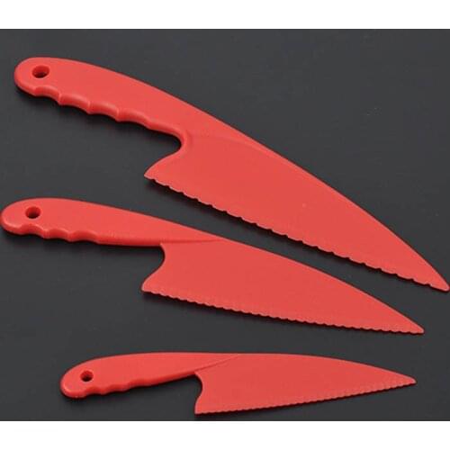Serrated Blade Cake Knife Plastic Kitchen Gadgets Cake Fondant Shovel Plastic Baking Accessories Birthday Party Wedding Supplies