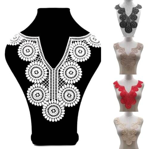 1pc Lace Collar of 5 Style Beautiful Flower and Heart Venise Lace Applique Trim Lace Fabric Sewing Supplies Lace Neckline