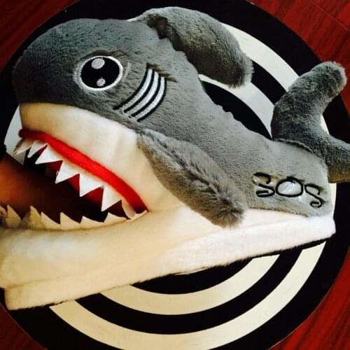 2021 Fashion Plush Warm Winter Cartoon Shark Fun Womens Household Shoes Girl Cute Indoor Slippers