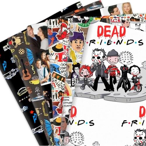 50*145cm Cartoon Movie Pure/Polyester Cotton/Satin/4 Ways Stretch Knit Patchwork Sewing Quilting Fabrics Needlework DIY Cloth