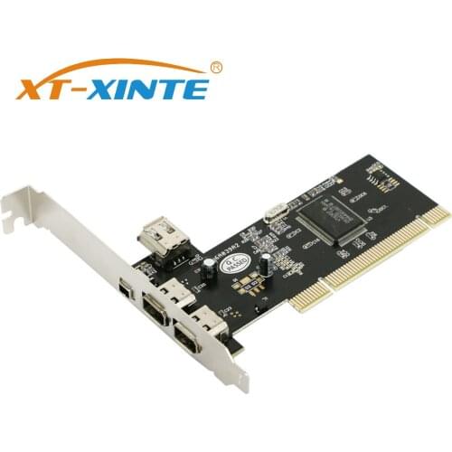 XT-XINTE PCI 1394A video capture card 4 Ports (3+1) Controller Card Extension Adapter PCI 3x 6 Pin 1x 4 Pin with IEEE 1394 Cable