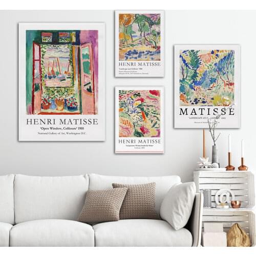 Henri Matisse Abstract Landscape Poster Vintage Canvas Painting On The Wall Retro Art Print Picture For Living Room Home Decor