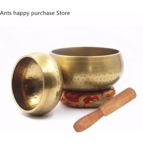 Nepal handmade Buddha Tibet bowl bowl ritual music therapy copper chime copper Tibetan Singing Bowl Buddhist practice device
