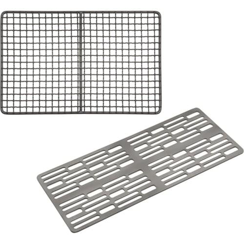 Titanium Charcoal BBQ Grill Barbecue Net Camping Outdoor Grill Net Camping hiking Titanium plate Titanium mesh
