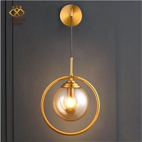 Loft nordice crystal luminaria crystal bedroom light crystal iron dining room bedroom bedside corridor wall lamp wall lamp