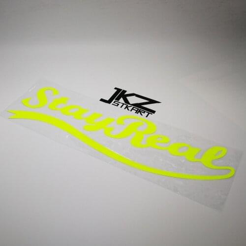 JKZ STKART Vinyl Die Cut Car Sticker Decal Stay Real 25 x 7 cm for Motor Bike Truck Helmet Decorated Stickers