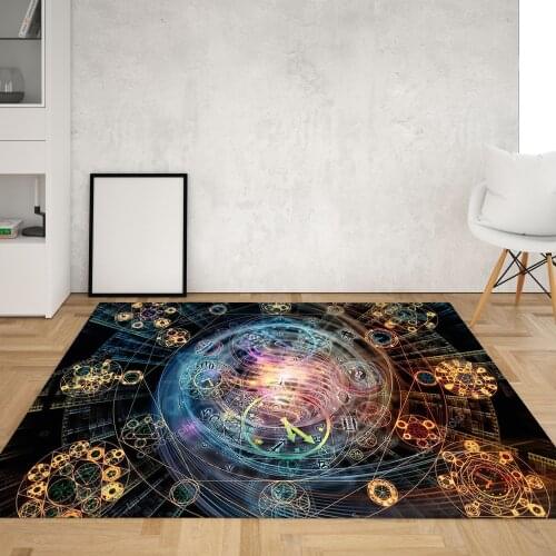 Brainstorming Area Rugs Large Digital Logic Kitchen Mat Living Room Bedroom Bathroom Decor Hands Clock Watch Printed Carpet