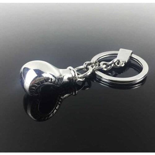 Creative Personality Men Hot Blood Three-dimensional Boxing Gloves Boxers Alloy Key Chain Sport Key Gift Jewelly