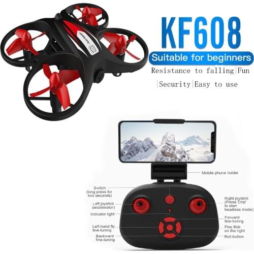 KF608 Mini Drone 720p HD With Camera Wifi Aerial Stabilized Altitude 3D Flip Headless Mode RC Quadcopter Profesional Drones Toy