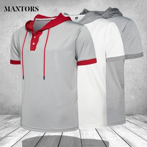 Oversized T Shirt Men Fashion Casual Fitness Hooed T-shirt Male Streetwear Hip-Hop Tops Summer Sportswear Brand Clothing Homme