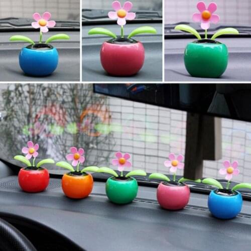 Solar Powered Dancing Flower Flip Flop Leaves Car Display Dashboard Toy Gift