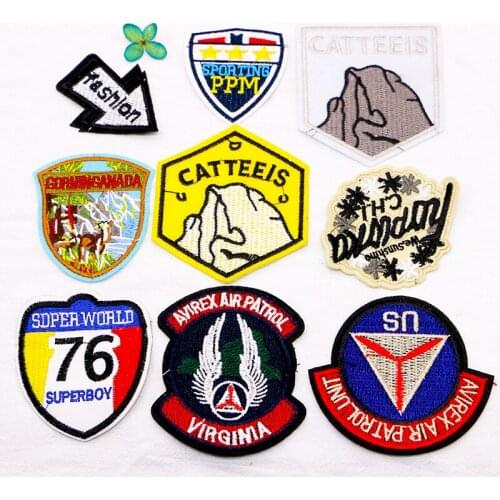 Arrow Mountain Peak Deer Digital Shield Totem Icon Embroidery Applique Patches For Clothing DIY Iron on Badges on the Backpack