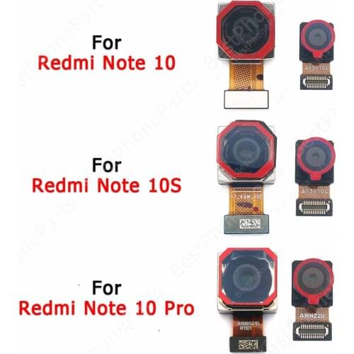 Original Rear Front Camera For Xiaomi Redmi Note 10 Pro 10S S Back Selfie Frontal Backside Camera Module Flex Repair Spare Parts
