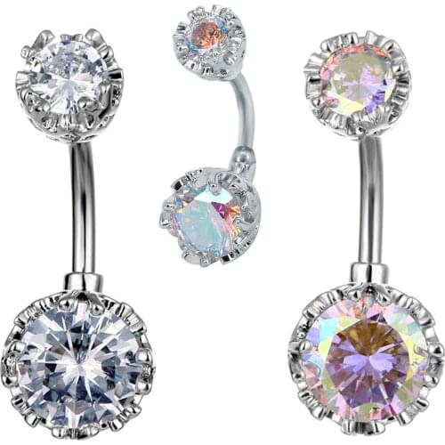 Sexy Navel Belly Piercing Button Ring Glitter Cute Piercing Navel Nail for Women Body Beauty