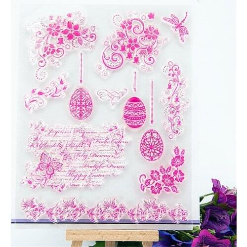 Hot selling Pink egg transparent clear stamp / silicone seal roller stamp DIY scrapbook album / card production