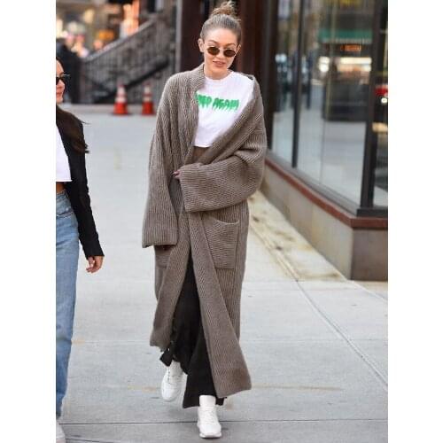 Plus Size Fluffy Sweaters Stlylish Soft Knit Sweater Cardigan with Pocket Baggy Loose Oversize Casual Sweaters For Women