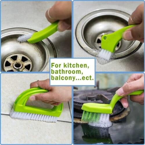 Tile Brushes Grout Heavy Duty Cleaning Brushes Scrubber for Household Kitchen Bathroom Bathtub Wall Floor