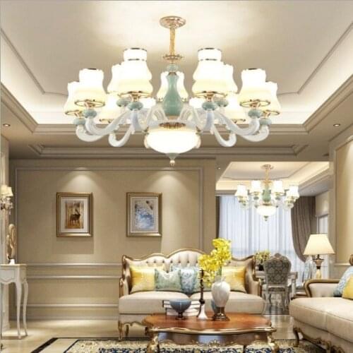 LEDEuropean style chandelier living room lamp creative bedroom dining room crystal lighting luxury luxury living room chandelier