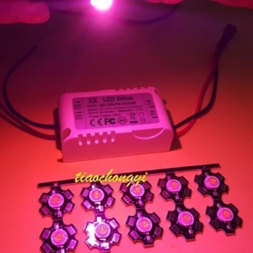 3W 10pcs led full spectrum 400nm~840nm led grow lights with 1pcs 6-10*3W driver for plant