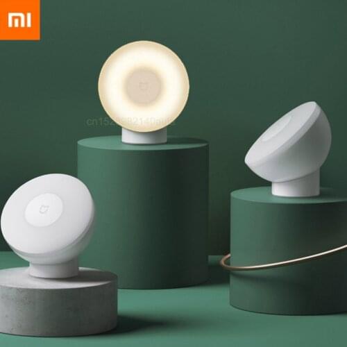 In stock Xiaomi Mijia Led Induction Night Light 2 Lamp Adjustable Brightness Infrared Smart Human body sensor with Magnetic base