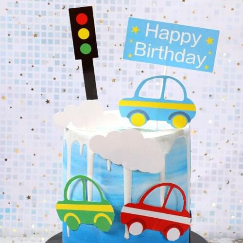 Baby birthday cake supplies car airplane cloud cake topper cake decoration logo children birthday party party supplies