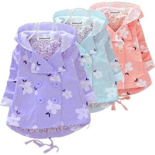 2019 Spring trench coat for girls clothes children clothing cotton double-breasted jacket kids clothes windbreaker girls Coat