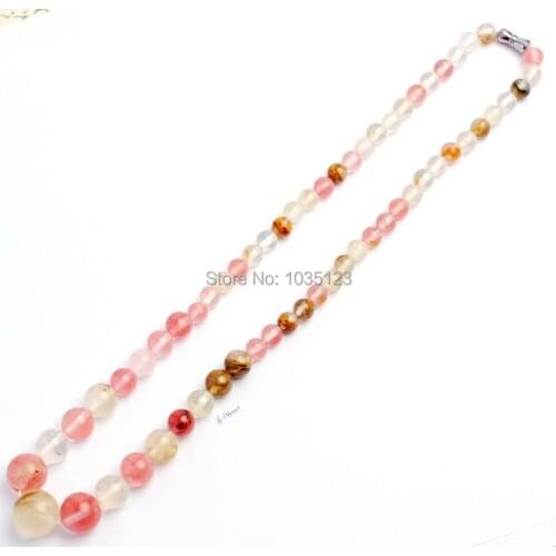 High Quality 6-14mm Pretty Mixed Watermelon Stone Graduated DIY Gems Loose Beads Strand 16" Jewelry Making w1637