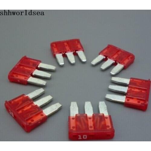 Worldgolden 20PCS 14*15mm 3P mini auto blade fuse 10A