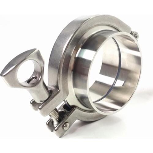 Clamp 0.5" Tri Clamp x 12.7mm 1/2" Pipe OD Stainless Sanitary 2 PCS SS304 Weld Ferrules +1 PC SS304 Clamp +1 PC Gasket