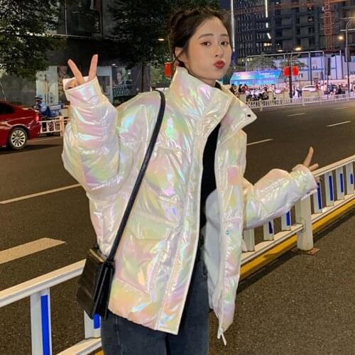 Woman Jacket Parkas Coat Winter Clothing Cotton Coat Down Cotton-Padded Jacket Colorful Loose Womens Coat Veste Femme