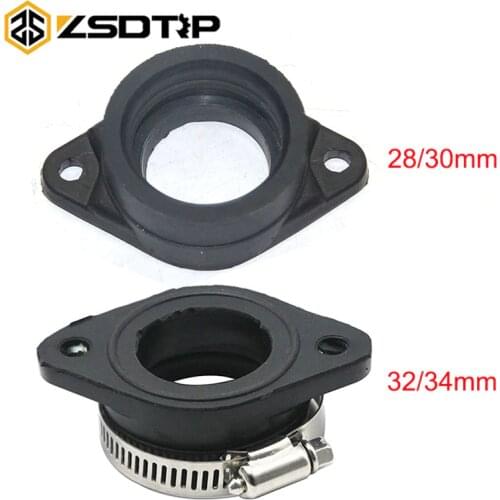 ZSDTRP 2PC Motorcycle Carburetor Intake Manifold Adapter Motorbike Carburetor Interface Glue For 28/30mm 32/34mm Carburetor