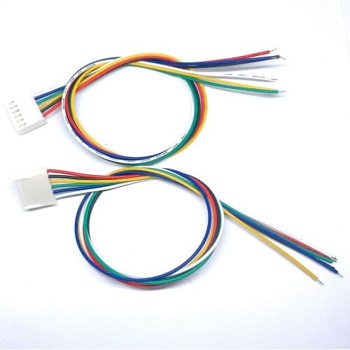 100 Pcs 2510 2.54mm Pitch 6 Pin Female Connector with 26AWG 300mm Leads Cable