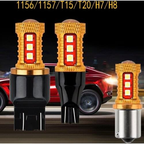 2 Pcs High lumen P21/5W S25 1157 BAY15D 15 SMD 3030 LED Spot T15 T20 7440 7443 1156 BA15S brake Turn signal light Reverse light