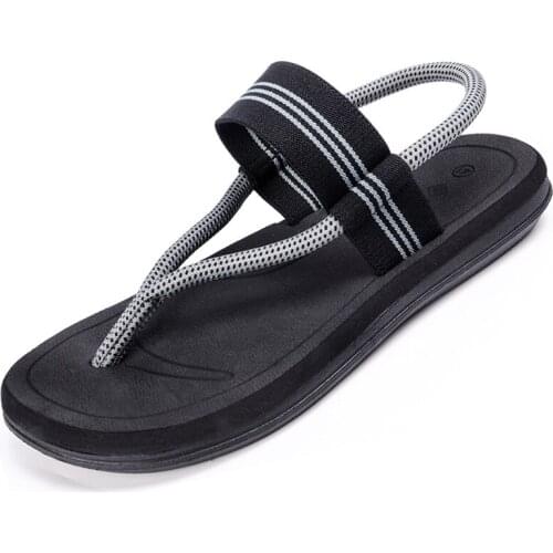 2020 New Summer Beach Shoes Men Sandals Roma Leisure Breathable Clip Toe Dual-purpose Sandal Male Soft Shoes 36-45