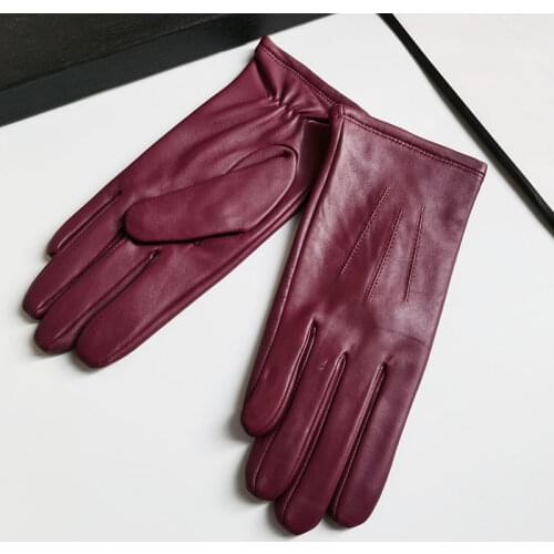 2020 Elegant Fashion Driving Gloves Genuine Real Goat Leather Gloves Women Fashion Winter Autumn Short Mittens G600