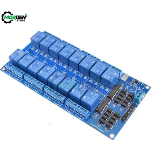 5V 16-Channel 16CH WAY Relay Shield Module With Optocoupler LM2576 Power Supply For Arduino Board