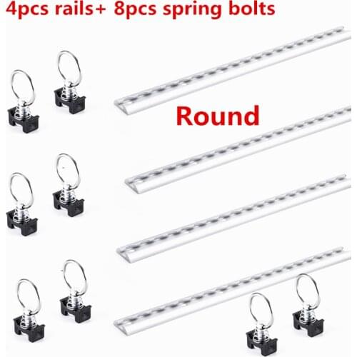 500mm Motorcycle Rails with Tie Down Anchor Quick Release Ring Spring Bolt for Track Logistic Airline Fastener