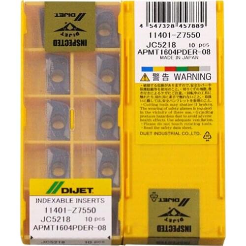 APMT1604PDER-08 JC5218 100% DIJET Original carbide insert with the best quality 10pcs/lot free shipping
