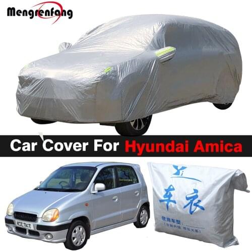 Full Car Cover Auto Anti-UV Sun Shade Snow Rain Ice Dust Protection Cover For Hyundai Amica Visto Atos Atoz Santro