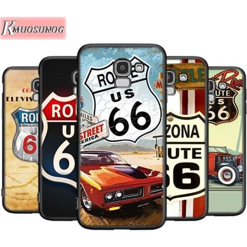 America Route 66 Travel For Samsung Galaxy J8 J7 J6 J5 J4 J3 J2 Core Duo Prime Plus Star 2016 2017 2018 Soft Phone Case