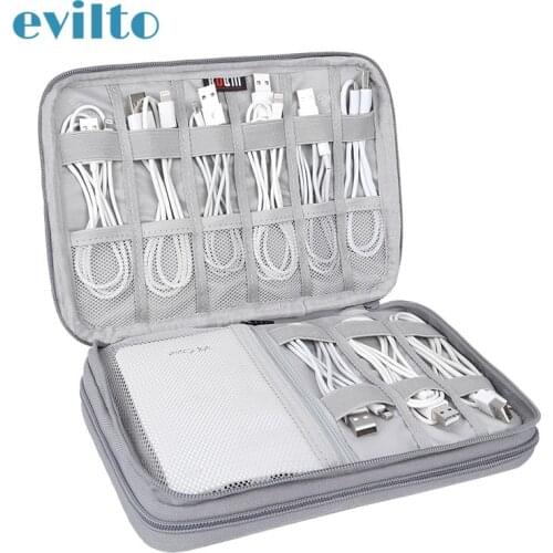 Double Digital Storage Bag Travel Cable Organizer Case Earphone Wire Bag USB Cable Charger Power Bank Bag Pouch Electronics Acce