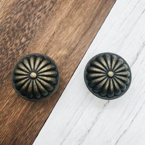 Euro Retro Dresser Pulls Drawer Handles Bronze Kitchen Cabinet Door Knobs Vintage Znic Alloy Furniture Knob Pull Handle Hardware