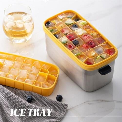 Ice Box Tray Kitchen Gadgets Ice Cube Tray Silicone Ice Cake Mold Ice Cream Box Maker Easy to Clean Refrigerator Tools Ice Maker