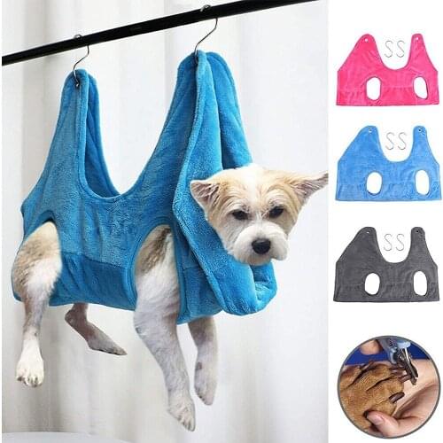 Pet Cat Grooming Hammock Helper Cat Grooming Claw Care Elastic Hammocks Restraint Bag Puppy Dog Nail Clip Trimming Bathing Bag