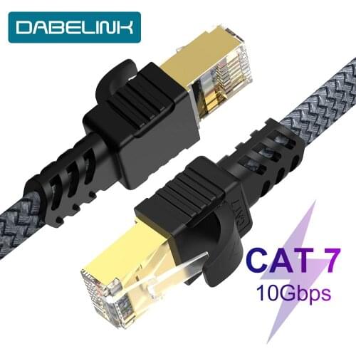 DABELINK Ethernet Cable Cat7 Lan Cable UTP CAT7 RJ45 Network Cable 8m/10m/15m Patch Cord for Laptop Router RJ45 Network Cable