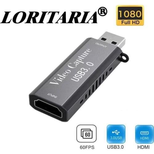 USB3.0 4K Video Capture Card HDMI compatible Video Grabber Record Box For PS4 Game DVD Camcorder Camera Recording Live Streaming