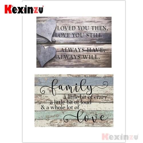 Kexinzu Full Square/Round Drill 5D DIY Diamond Painting "Text Scenery" Embroidery Cross Stitch 5D Mosaic Home Decor Gift