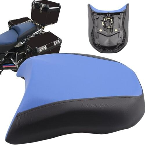 Leather Motorcycle Rider Passenger Seat Cover For BMW R1200GS 2018 2019 2020 Front Rear Protector Cushion Pad